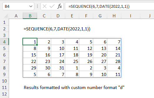 Dynamic Calendar Formula Excel Formula Exceljet Dynamic Calendar Formula Excel Formula Exceljet